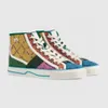 Sneaker di tennis da donna 1977 da uomo con web verde e rosso in cotone lussuoso design addestratore casual per uomini dimensioni 35-46 mkjkk rh100001