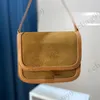 CC marka çapraz gövde Fransızca f/w süet ekleme tofu tasarımcı çantaları Solferino kutusu mini omuz cüzdanları klasik kapitone altın donanım deri srtap crossbody bayanlar