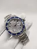 2 kleuren mannen horloges Factory Sale Blue Green Diamond Bezel Classic 40 mm 2813 Automatische beweging Roestvrijstalen staalriem Kerstcadeau Polshorloges Originele doos