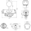 Controladores de jogo 2x Botão de Circuito de Arcade USB Joystick