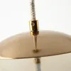 Hängslampor moderna linne repglas hängande lampa minimalistisk designer cirkulära elliptiska ljus för vardagsrum sovrum dekoration