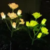 Solar LED Light Outdoor 6 Roses Lawn Lamps Vattentäta blommor för trädgård och grönsakslappa landshus juldekoration