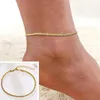 Anklets Fish Bone Chain Anklet Women 2022 Vintage Fashion Simple Stainless Steel for Jewelry Gift