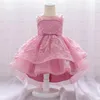 Fille robes enfants robe 2022 infantile premier anniversaire enfants princesse bébé lavage rose blanc 70 80 90 cm 1-3 ans