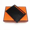 Fashion High Quality Mens Women Real Genuine Leather Credit Card Holder Mini Wallet Bank Card holders With Box270b305e