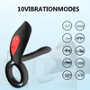 Articles de beauté Vibration Cock Ring Sexy Tooys pour hommes Retarder l'éjaculation Anal Butt Plug Clitoris Stimulateur culottes femmes Anneaux couple