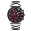 2022 Ny casual Sport rostfritt st￥l Fashion Quartz Watch 33 Mens Watches Top Brand Luxury F1 Race Clock Luminous Relogio Masculi271n