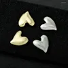 Stud Earrings Cold Air Alloy Gold-plated Brushed Heart-shaped Women's Simple Retro Sub-color 925 Silver Needle