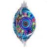 Dekoracyjne figurki 3D Mandala Spiral Wiatr Jimes Dekoracja metalowego ogrodu Spinner Art Art Rzeźba Suncatcher Windmill Ornament