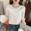 Женские блузки Blusa Feminina Hollow Lace Blous