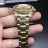 Popular Men's Fashion Wristwatch Gold Stainless Steel Watch Diamond Bezel Diamond Face Watch Automatic Mechanical Sports Watc262h