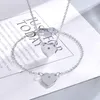 Love Heart Charm Bracelets Necklace Set For Women Designer Bracelet Lovers Lady Pendant Necklaces Sier Jewelry Earrings With Box 1 rs s