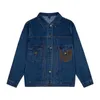 2023 Mens High Street Jackets Fashion Denim Coat Black Blue Blue Hip Hop Designer Jacket for Male Size S-XL
