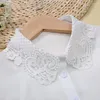 Boogbladen sitonjwly witte nepkragen voor vrouwen afneembare vrouwelijke valse kraag revershemd half blouse verwijderbare nep kraagie