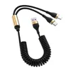 5A USB -кабель тип C быстро зарядка микро USB -проволоки для Xiaomi Mi 12 Poco Huawei One Plus 2 в 1 выдвижной зарядный шнур