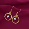 Hoop Earrings 2022 High Quality Real Pearl Sweet Water Natural White Handmade Women Jewelry Gold Earring