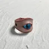 Conception originale à la main en cuir anneau pour les yeux personnalité créative exagérer Punk Eye accessoires de bijoux de mode