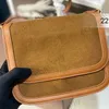 CC marka çapraz gövde Fransızca f/w süet ekleme tofu tasarımcı çantaları Solferino kutusu mini omuz cüzdanları klasik kapitone altın donanım deri srtap crossbody bayanlar