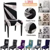 Stol täcker 1/2stryck Zebra Stretch Cover Big Elastic Seat Painting Slipcovers Restaurant Banket El Home