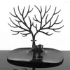 Sieradenzakken Organisator Home Decor Deer Tree Stand Ketting Rack Display Holder Unieke ring Earring Plastics