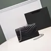 AAA Çantalar Omuz Lüks Tasarımcı Torbalar Metal Zincir Altın Gümüş Kadınlar Çanta Orijinal Deri Çanta Flip Cover Diagonal Messenger Crossbody Çanta Çanta