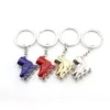 Party Favor Creative skates metal car keychain pendant 3D simulation roller skatess keychain keychains RRC749