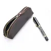 Factory Vintage Leather Pencil Case School Office Stationery Bag Cowhide Fountain Pen Box Makeup Brush Pouch Holder