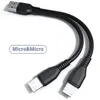 2 em 1 tipo C Micro USB Cabo celular Cabo de carregador r￡pido Dois dispositivos Splitter Micro USB C Fio para Samsung S21 Xiaomi Mi 11