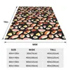 Coperte Sushi Pattern - coperta in pile di flanella nera per bambini adolescenti adulti morbidi accoglienti caldi sfocati