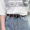 Cinture 2022 PU per pantaloni jeans Cinturino vintage chic Cintura donna Cintura in pelle Fibbia ad ardiglione quadrata nera