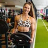 Damski gimngiegi Bras Kulturystyka bielizny zbiorniki CAMIS Yoga Sports Bra odporny na wstrząsy bieganie na wysokiej wytrzymałości trening fitness Lopard Print Hollow Out Kamizel