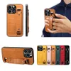 Wide Wrist Strap Crocodile Leather Cases For iPhone 14 Plus 13 12 Pro Max Wristband Stand Holder Card Slot Cover