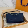 M53196 MYLOCKME BB BAG navy blue calfskin leathe chain crossbody bag handbags purses trendy woman messenger bag with Silver-colour3027