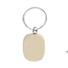 Stock hêtre bois porte-clés fête faveurs blanc personnalisé personnalisé étiquette nom ID pendentif porte-clés boucle cadeaux d'anniversaire créatifs