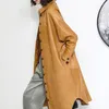 Giacca da donna in vera pelle Abbigliamento donna Pelle di pecora Moda Trench da donna Giacca a vento casual media Donna FCY1926