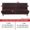Stol täcker universell storlek armlös bäddsoffa bäddar fällbara sätes slipcovers stretch soffa protektor elastisk bänk