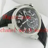 Calibre de W7100041 Mens Automatic Watch Fashion Men's Sport Wrist Watches Black Dial And Leather Strap294F