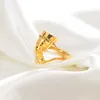 Bröllopsringar Anniyo egyptisk drottning Nefertiti Ring för kvinnor flickor afrikanska finger smycken guld färgparty nationell vintage justerbar