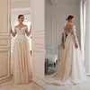 Elegant A-line Wedding Dresses V-Neck Transparent Sleeves with Applicant Zipper Lace Up Draped Court Gown Dress Custom Made Plus Size Bridal Dress Vestidos De Novia