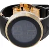 Proveedor de fábrica Banda de goma Diamante de lujo Reloj de cuarzo digital para hombre Digital YA114215 Reloj de pulsera deportivo para hombre de oro negro 283G