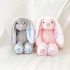 30 cm sublimatie Easter Day Bunny Feestelijke pluche lange oren konijntjes pop met stippen roze grijs blauw witte konijn poppen voor kinderschattige zachte pluche speelgoed groothandel ee