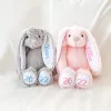 30 cm Sublimation Osterhase Festliche Plüsch-Hasenpuppe mit langen Ohren und Punkten, rosa, grau, blau, weiß, Kaninchenpuppen für Kinder, süße weiche Plüschtiere, Großhandel EE