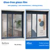 Window Stickers Custome Size Färgglad film Ekologi Non Toxic Glass Home Statisk klibbad isolering