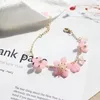 Bangle 2022 Fashion Jewelry Gold Chain Pearl Crystal Cherry Blossoms Armband Homme Pulsera Mujer Infinity Armband för kvinnor