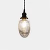 Lampes suspendues Lampe suspendue en verre fissuré en laiton japonais LED Loft Décor Vintage Lumière Salle à manger Éclairage à la maison Luminaire Droplight