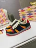 2023 Alta qualità Una piccola scarpa sporca Designer Scarpa casual Screener Sneakers board Uomo Donna Sneaker Classic Blue Pink Crystal Stripe Low Top Scarpe in vera pelle