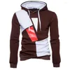 Men's Hoodies Nice Men Sudaderas Hombre Hip Hop Mens Brand Hit Color Stitching Hooded Sweatshirt Slim Fit Hoody XXL