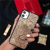 Designer Brand mobiele telefoon kitjes luxe flash diamant shell voor iPhone 14 pro max plus 11 12 xs xr xsmax 7p 8p mode goud y letter case hot hot