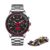 2022 Nieuwe casual sport roestvrij staal mode kwarts horloge 33 heren horloges topmerk luxe f1 race klok lumineuze relogio masculi271n