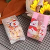 Christmas Decorations 50PCs Plastic Xmas Tree Bag Decoration Gift Biscuit Packaging Candy Bags Cookie